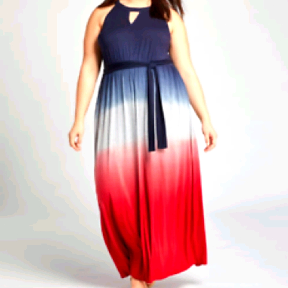 Lane Bryant 26/28 Halter-type Knit Maxi Dress